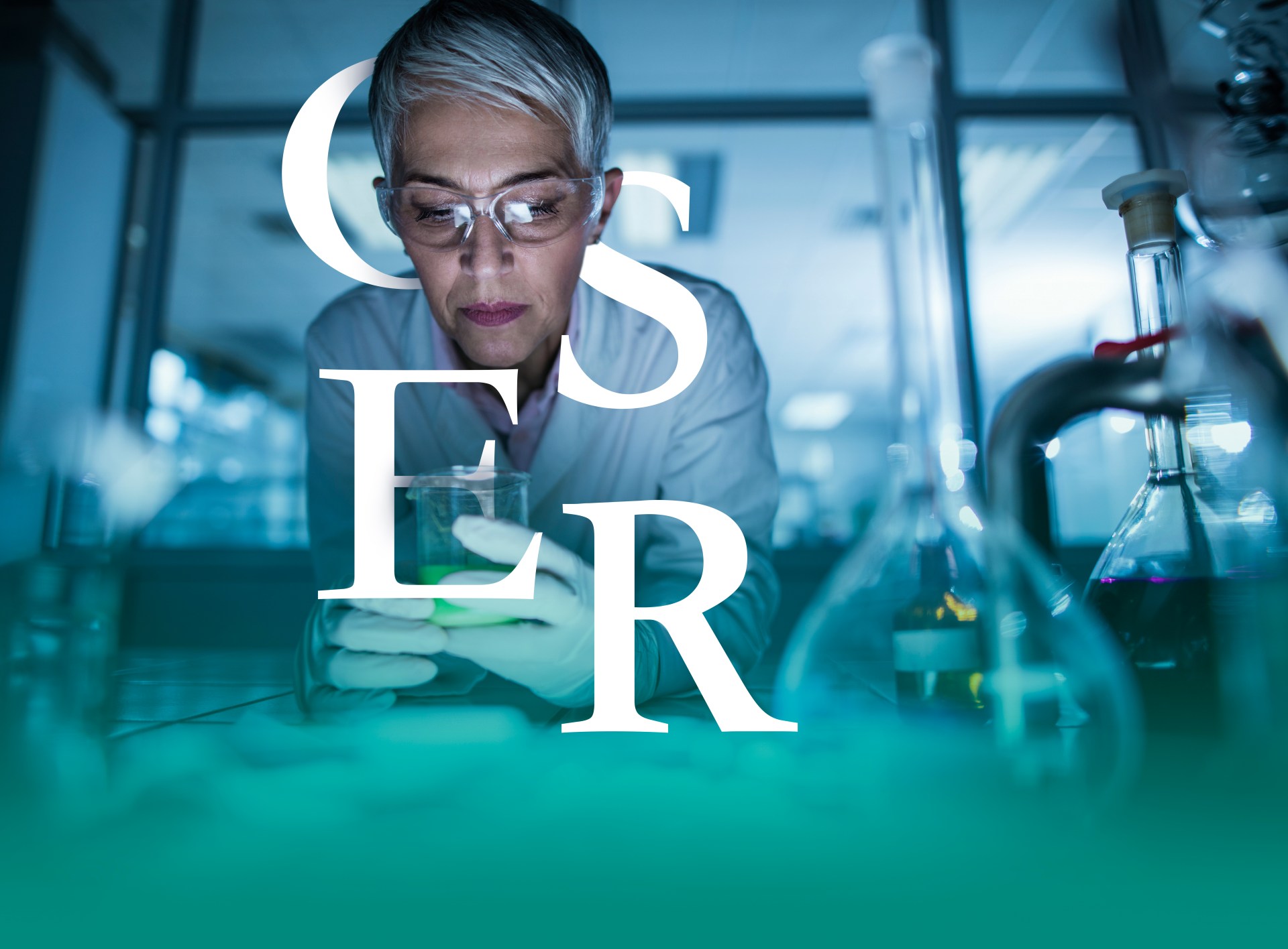 Female scientist working on a new scientific experiment.
